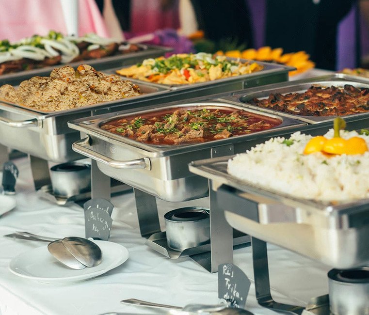 Elegant plated dinner service with artistic food presentation